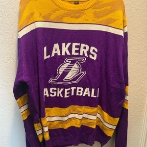 NBA Lakers Purple and Gold Crewneck Sweater